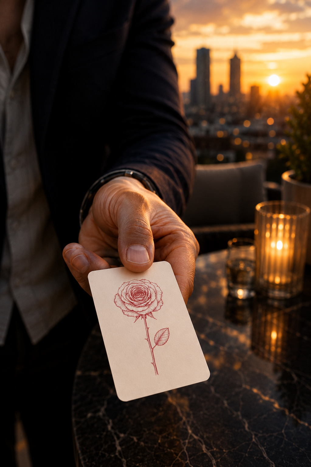 You hand over the card